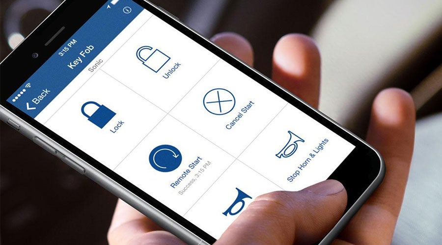 Technician using a mobile application